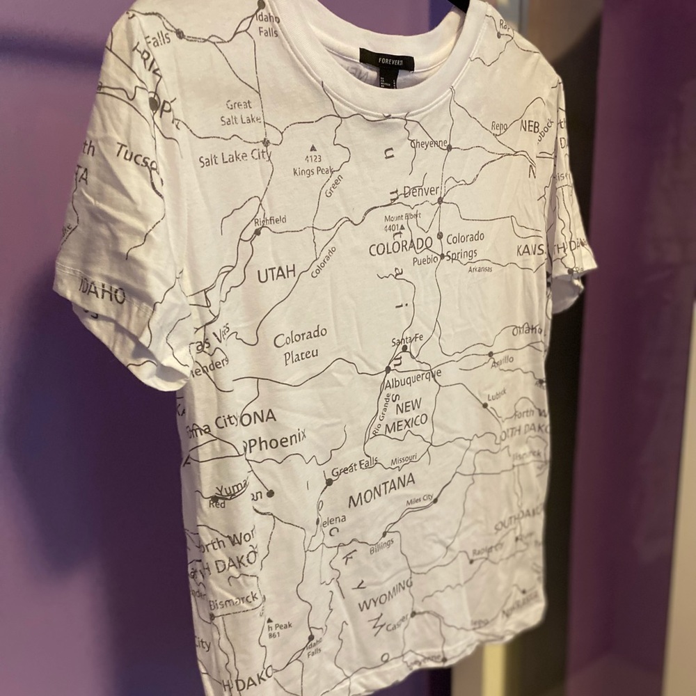 3 for $20 - White World Map Travel Adventure Shirt
